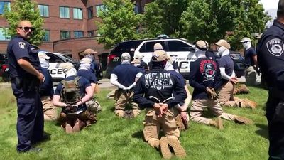 Truck full of masked Patriot Front extremists arrested near Idaho city’s Pride event, police say