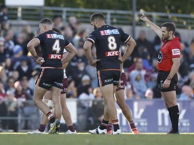 Naden sent off as Manly thrash Tigers