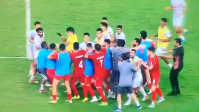 WATCH: Ugly fight breaks out between India, Afghanistan players after the Asian Cup qualifier game