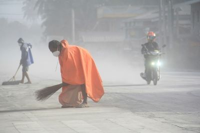 Volcano ash blankets Philippine towns after second eruption this week