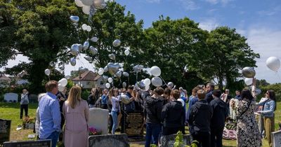 Family and friends gather to mourn schoolgirl who died after telling police she was raped
