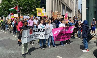 Hundreds gather in Manchester to oppose Rwanda deportation plan