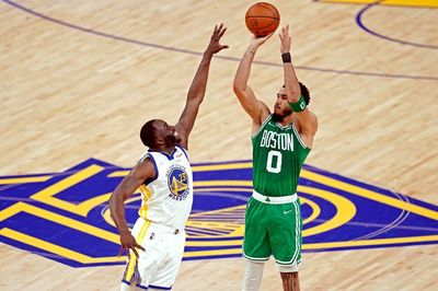 Dubs forward Draymond Green thinks Celtics’ Jayson Tatum has been ‘playing well’ despite his shot being off