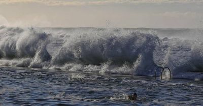 Wall of water as damaging surf smashes Newcastle's coastline