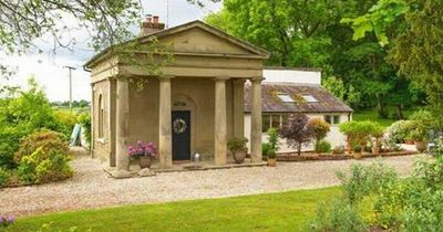 Chance to live in a 'one-of-a-kind' Welsh country estate lodge with fancy Grecian columns and stylish interiors