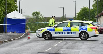 Forensic tent on Bishopbriggs street as police guard scene of 'unexplained' death