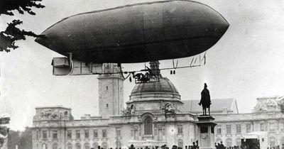 The day a huge airship landed outside Cardiff City Hall in June 1910