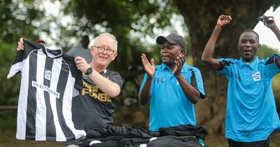 Tyneside couple help save junior football club in Zambia - and they play in black and white