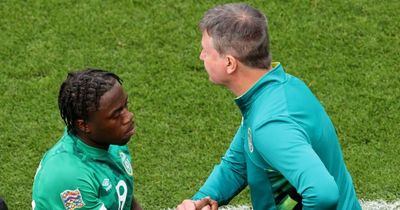 Michael Obafemi out of Ireland's game against Ukraine but Chiedozie Ogbene may return