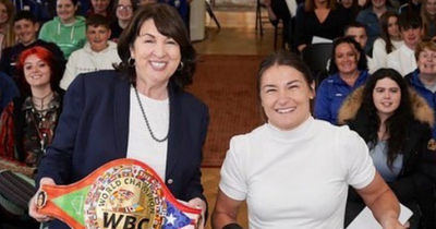 Katie Taylor pays surprise visit to US Embassy to inspire next generation