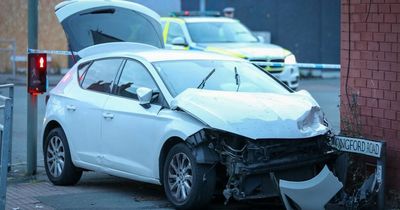 Police tape off main road following multi-car smash