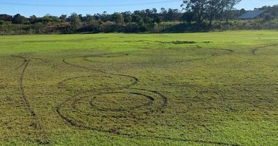 Vandals tear up football field and leave small committee to fix up mess