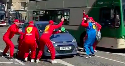 Edinburgh stag do's Princes Street 'pitstop prank' goes viral with locals in stitches