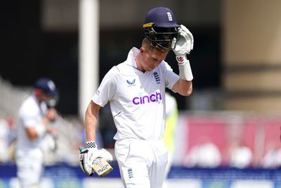 England lose Zak Crawley for a duck at start of 299-run chase
