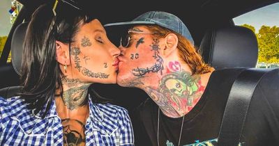 Couple with matching face ink vow to both get bodies 100% covered in tattoos