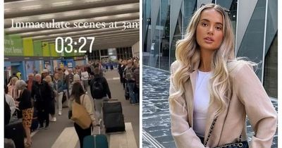 Molly-Mae Hague shares video of huge queues at Manchester Airport as she jets off again