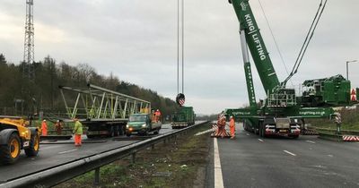 M5 overnight closures as Michaelwood Services footbridge installed