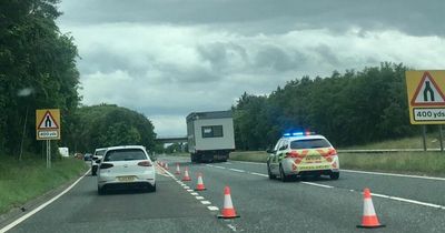 Motorcyclist taken to hospital following collision on A1 in Northumberland