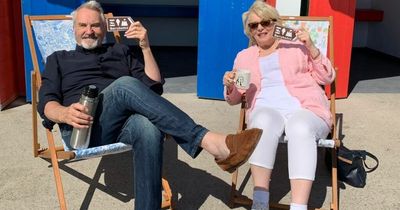 Gavin & Stacey stars Alison Steadman and Larry Lamb spotted filming at Barry Island