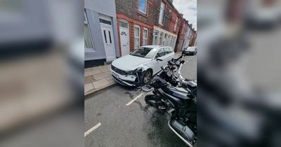 Taxi driver's car badly damaged in 'bike hit-and-run'