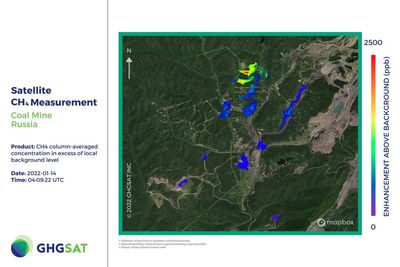 Satellite spots huge burst of methane from Russian coal mine