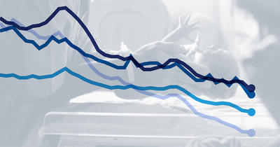 The birth rate increased for the first time since 2014