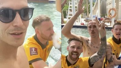 Why this pool party is likely to be the Socceroos' last World Cup play-off celebration