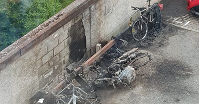 Raging Edinburgh locals wake to bikes set on fire outside homes in quiet street