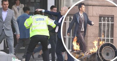 Doctor Who filming in Bristol begins with David Tennant striding through the explosions and chaos