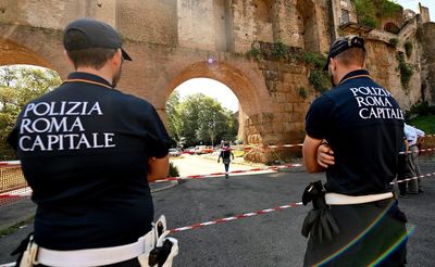 Fears grow over Rome’s historic ruins as part of third-century gate falls off