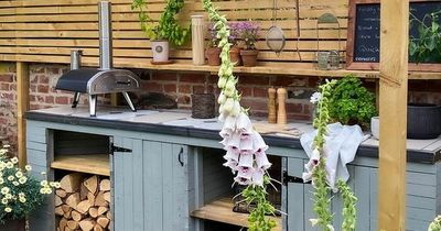 Mum tells how she transformed garden into outdoor kitchen for just £60