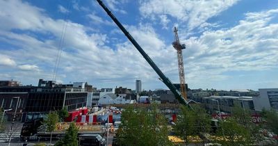 The reason why a massive crane is towering over Swansea's The Kingsway