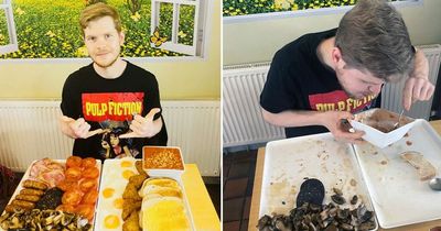 'Skinny' man downs UK's biggest breakfast with 8,000 calories then goes back for pudding