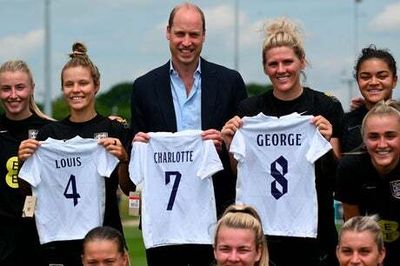 Prince William boasts to England Women football team that his daughter Charlotte is a ‘budding star’