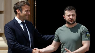 Macron meets Zelensky in Kyiv after visit to war-hit Irpin