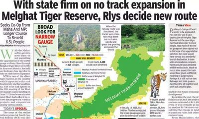 Nagpur: With state firm on no to track expansion in Melghat Tiger Reserve, railways decide new route