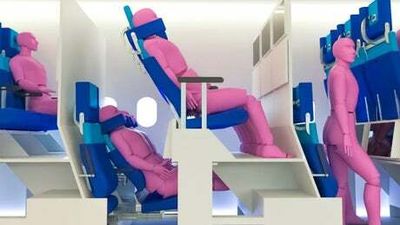 Double-decker plane seat design ‘comfortable’ but ‘claustrophobic’
