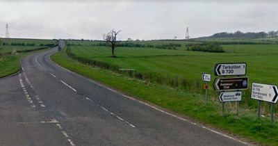 Motorcyclist airlifted to hospital with serious injuries after crash near Ayrshire village