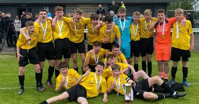 West Lothian youth football team end season in style with treble success