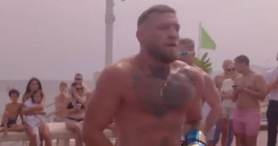 Conor McGregor fans split on latest training footage filmed at a busy beach