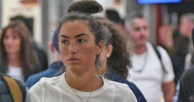TOWIE stars look fed up as they finally arrive back in UK after being kicked off flight