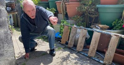 Man so angry over his neighbours’ new wall he drilled holes in it