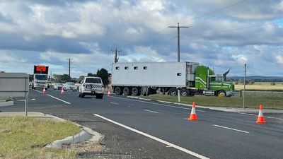 Father, 55, fatally struck by car while helping son with puncture on Princes Highway at Flynn, Victoria