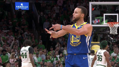 Stephen Curry boldly gestured toward his ring finger as the Warriors went up big in Game 6 and it became an instant meme