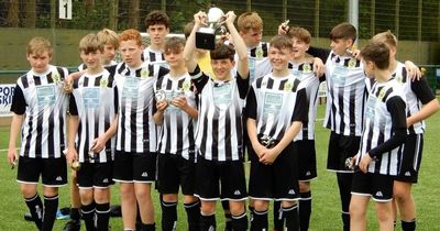 Threave Rovers under-15s lift Alex Whiteside Trophy after beating Greystone Reds