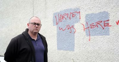 Shop targeted by cheeky graffiti vandals who tell council workers where to paint next