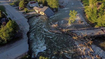 AP PHOTOS: Nature's forces on display in Yellowstone flood