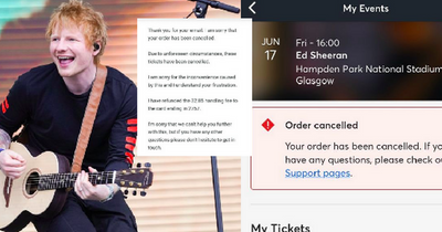 Ed Sheeran Hampden gig tickets cancelled for fans and NHS staff hours before doors open