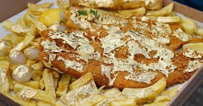 Chippy selling £80 'luxury' fish supper covered in edible gold