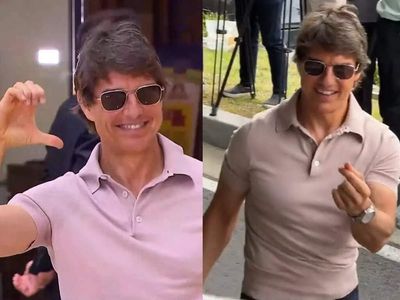 Tom Cruise halts 'Mission Impossible 7' to be in South Korea for 'Top Gun Maverick' promotions; woos fans by flashing finger hearts